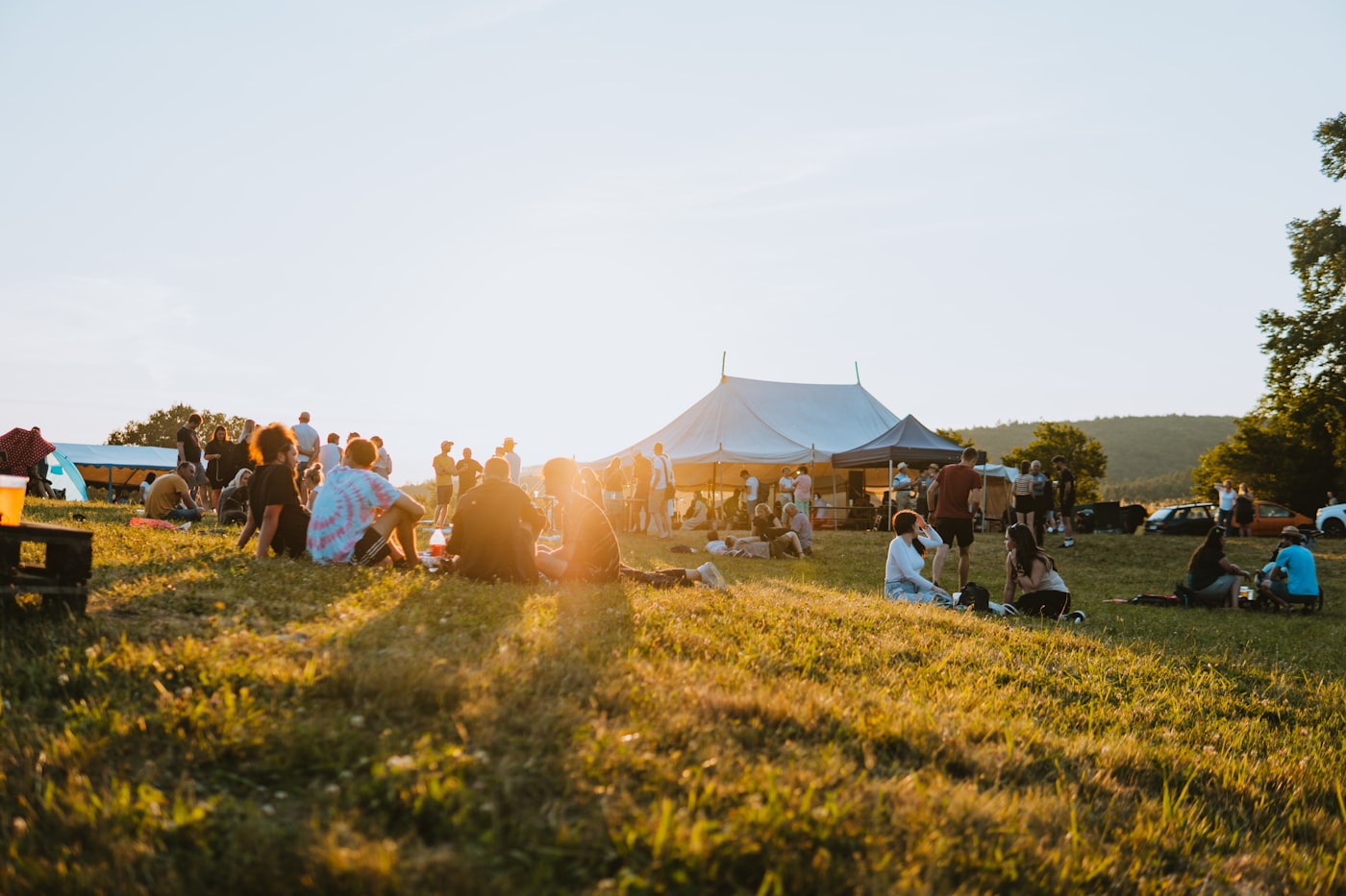 Guests relaxing together after an alpine day