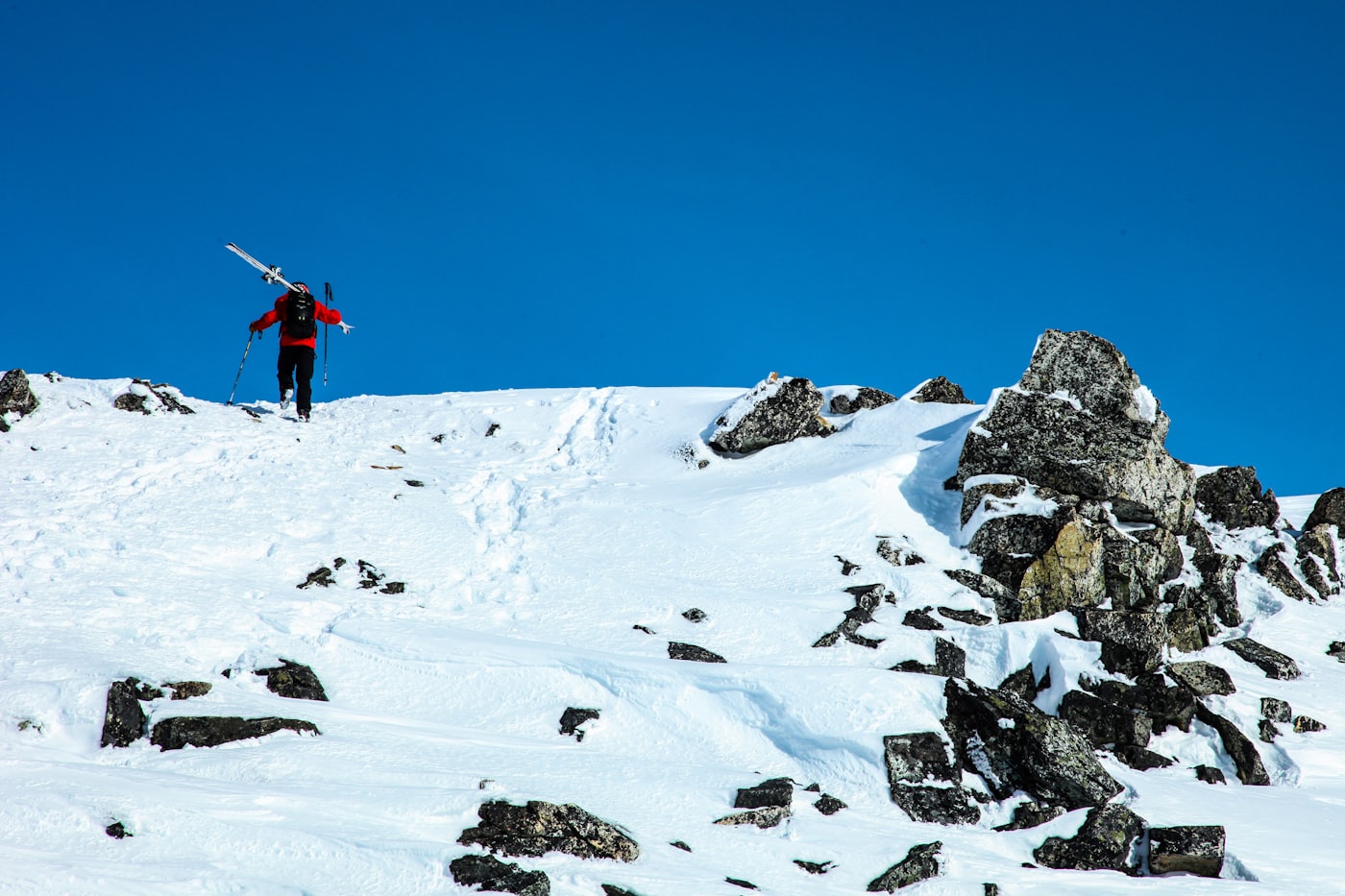 Snow-covered peaks rising above a British Columbia national park